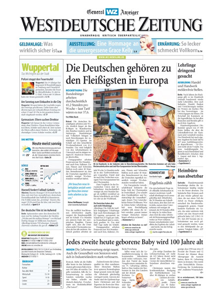 Westdeutsche Zeitung - General Anzeiger gratis probelesen