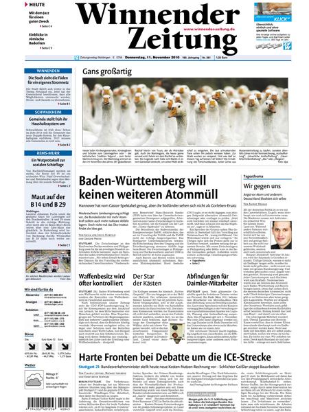 Winnender Zeitung gratis probelesen